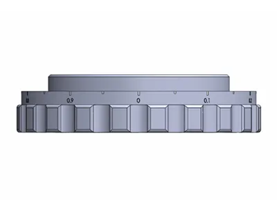 Fine adjustment range (0.1 mm steps, 6 mm travel)
